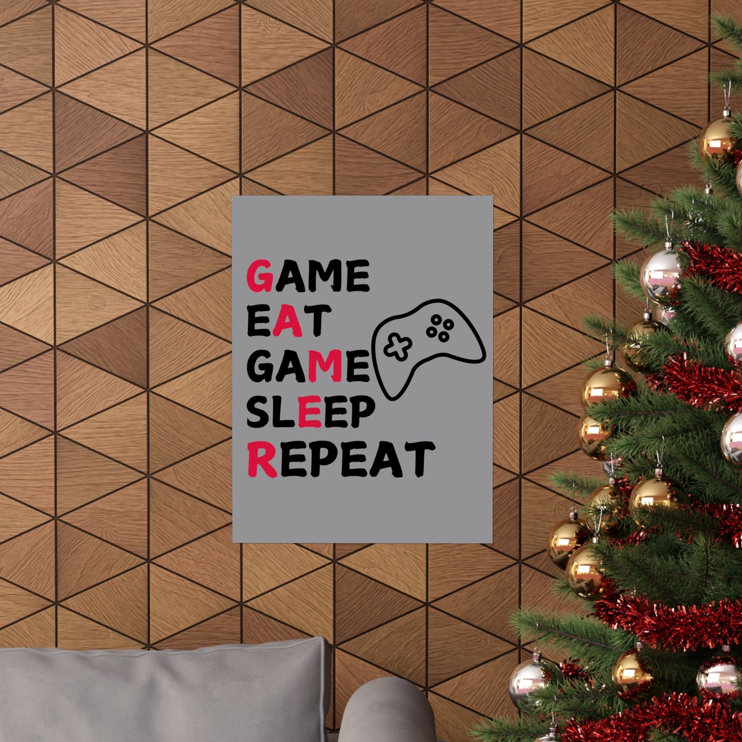 Gaming Poster - Game Eat Sleep Repeat Decor