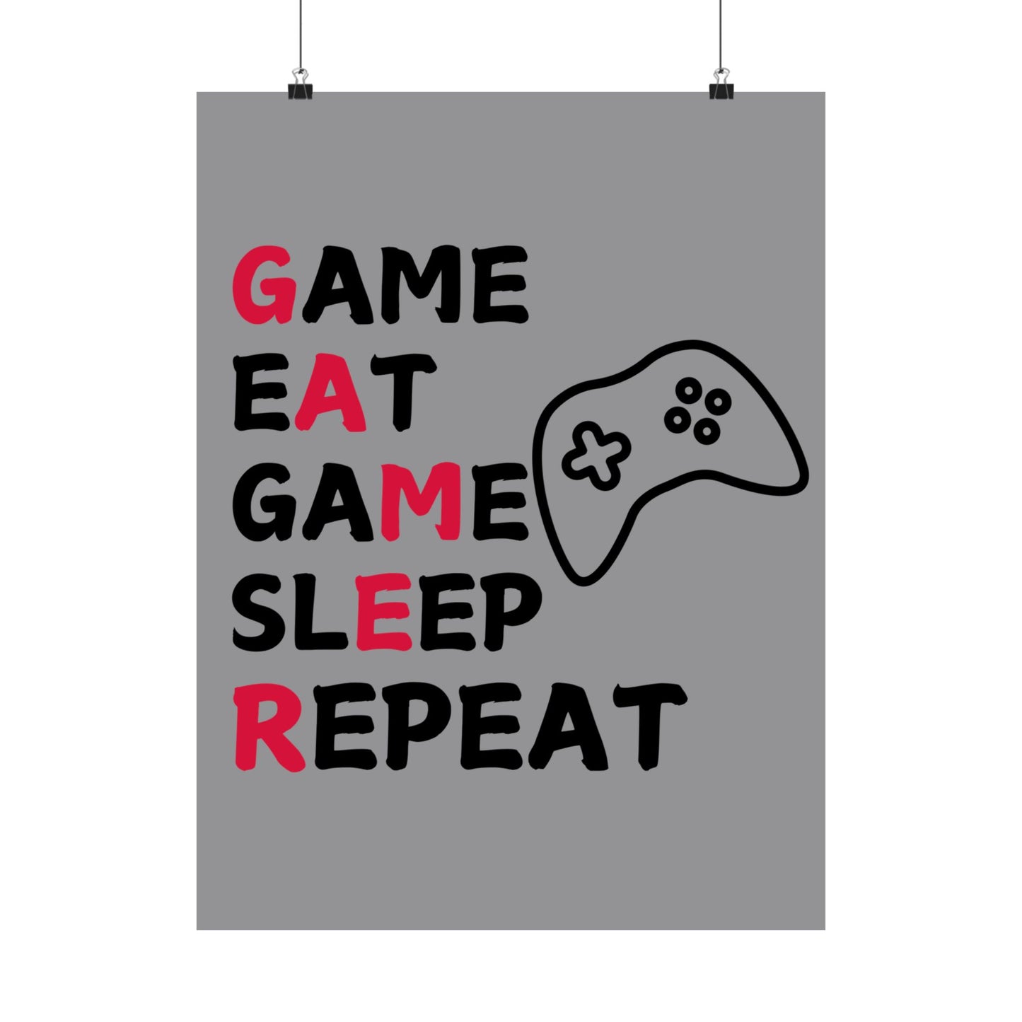 Gaming Poster - Game Eat Sleep Repeat Decor