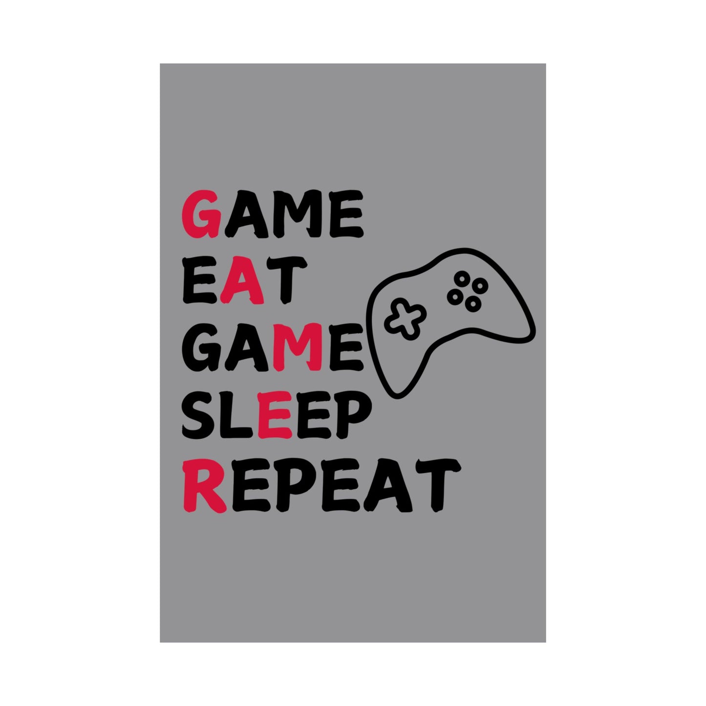 Gaming Poster - Game Eat Sleep Repeat Decor