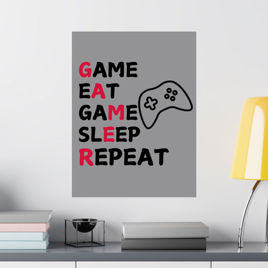 Gaming Poster - Game Eat Sleep Repeat Decor