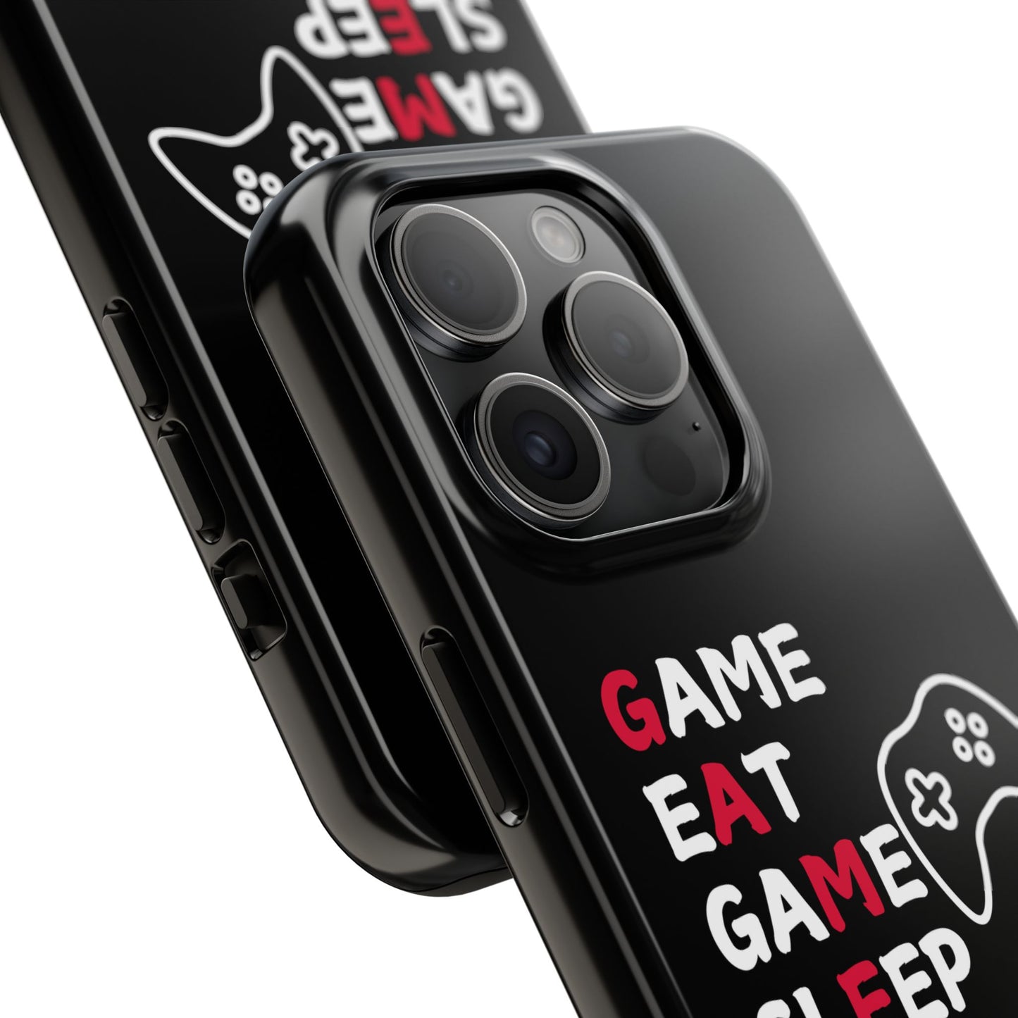 Gamer Tough Phone Case - Eat Game Sleep Repeat Design