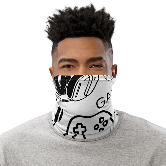 Gamer Misc images logo white neck gaiter