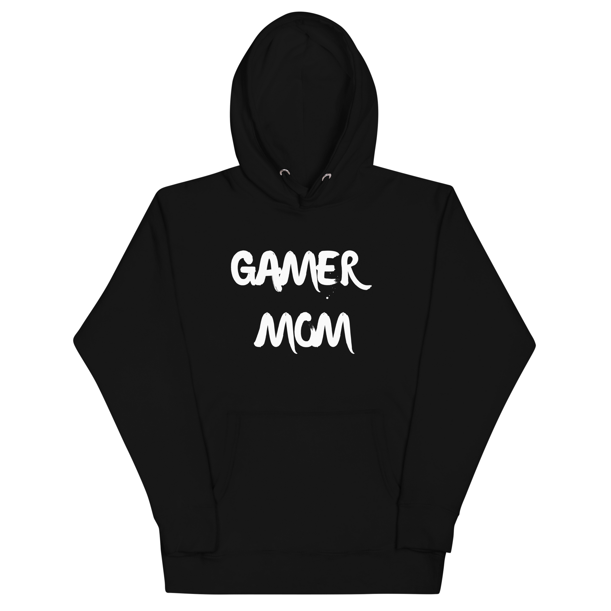 Gamer Mom with controller Logo on Black - Adult Unisex Hoodie