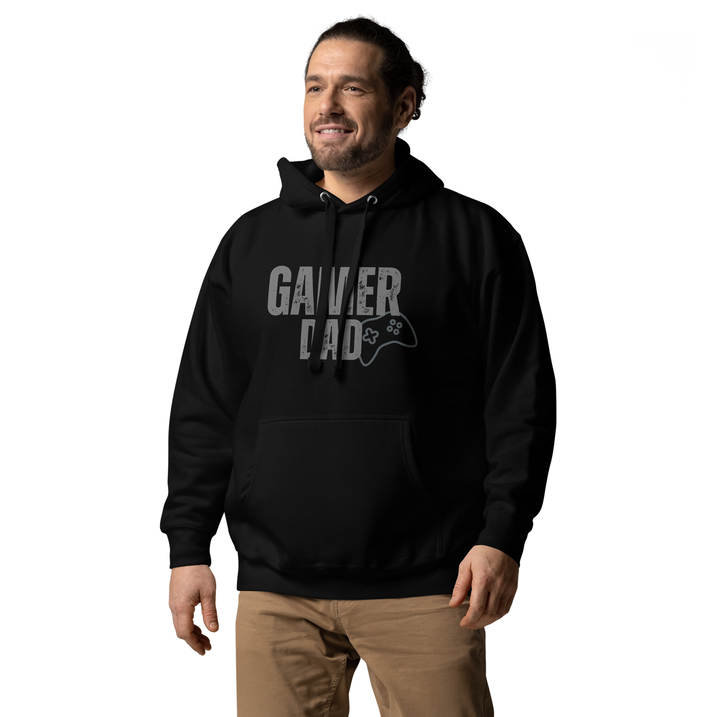 Gamer Dad Logo on Black- Unisex Hoodie