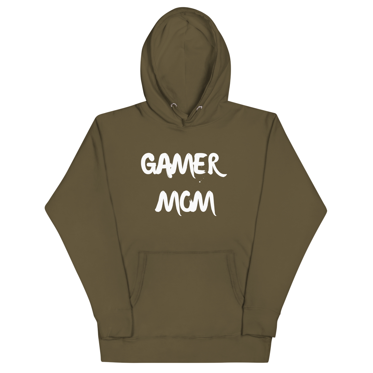 Gamer Mom with controller Logo on Military Green - Adult Unisex Hoodie