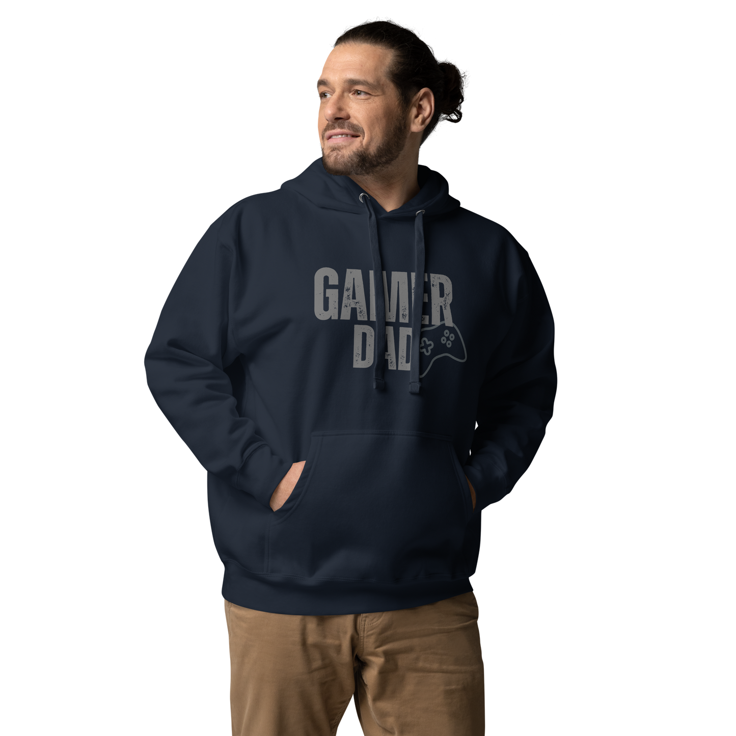 Gamer Dad Logo on navy- Unisex Hoodie