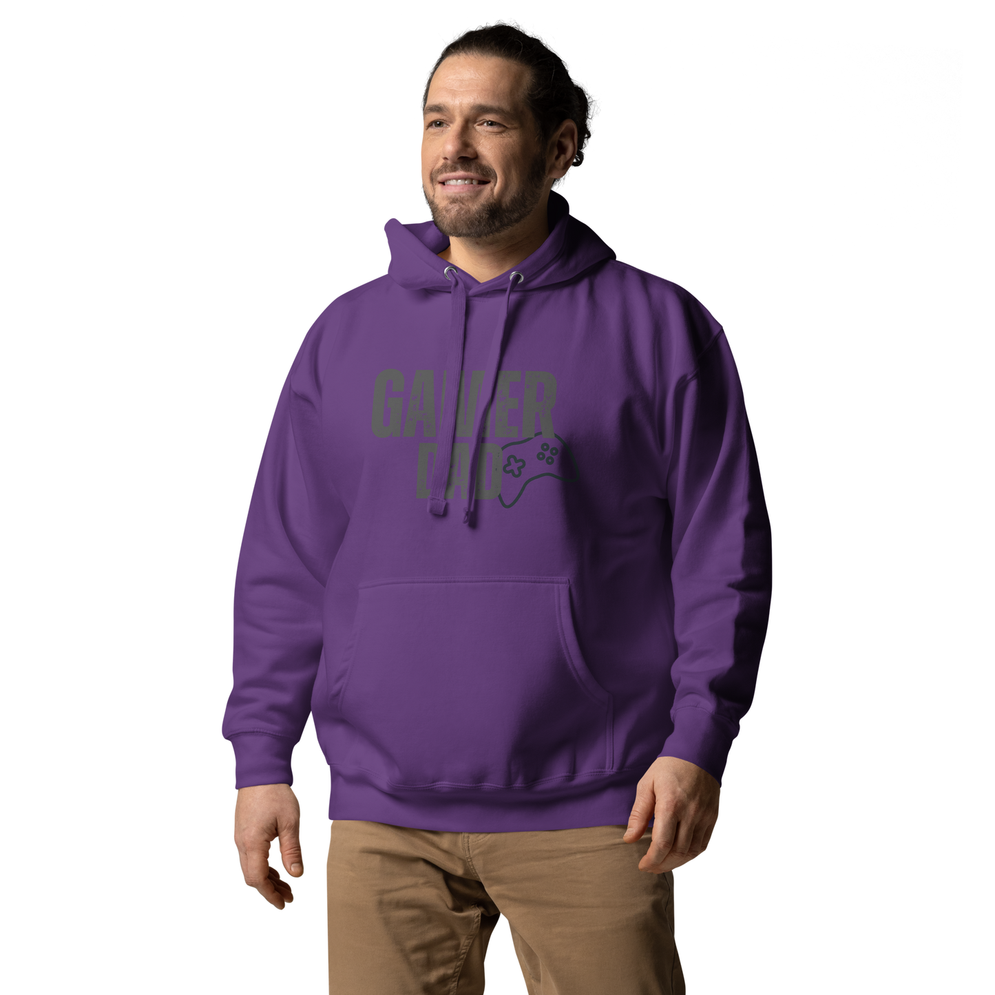 Gamer Dad Logo on Purple- Unisex Hoodie