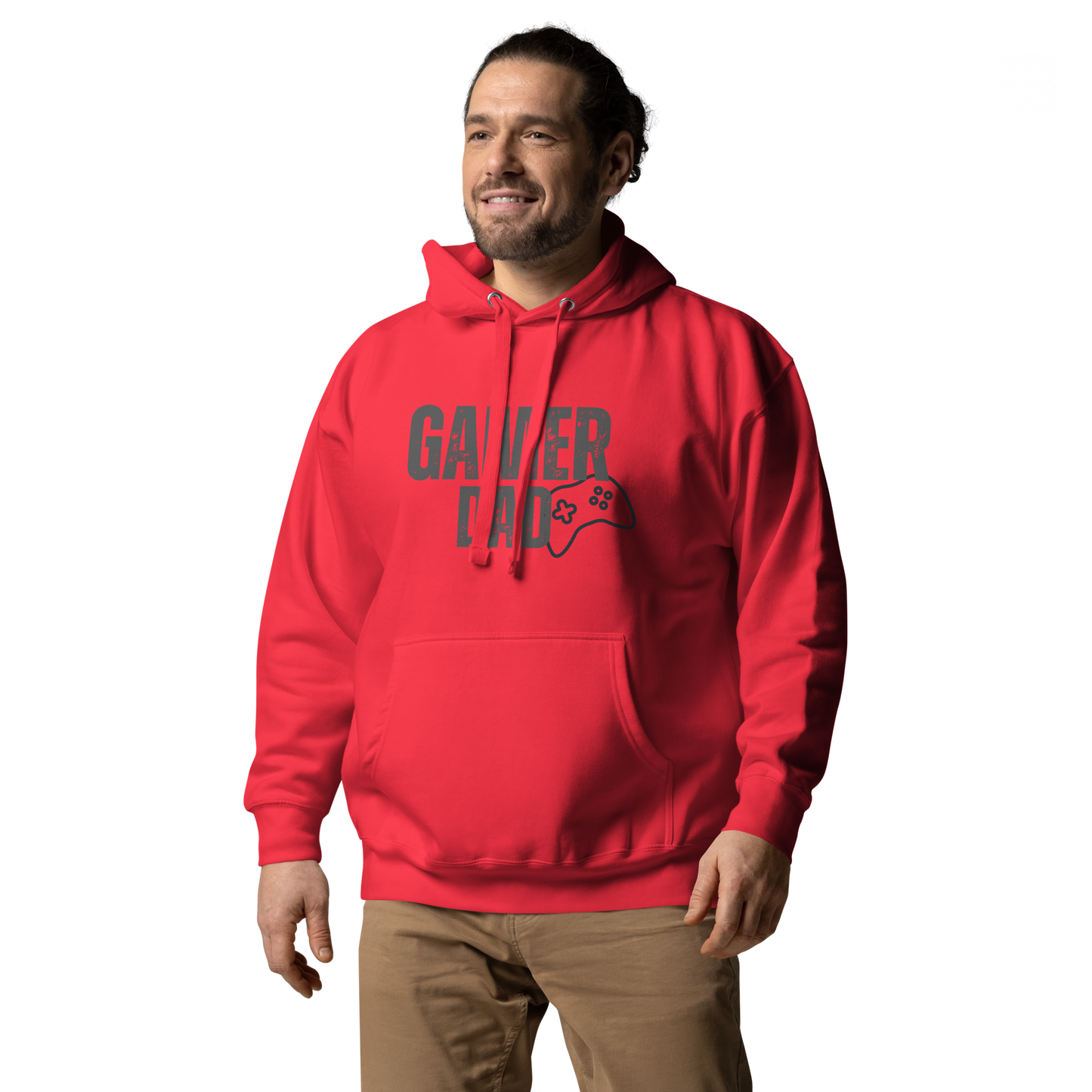 Gamer Dad Logo on red- Unisex Hoodie