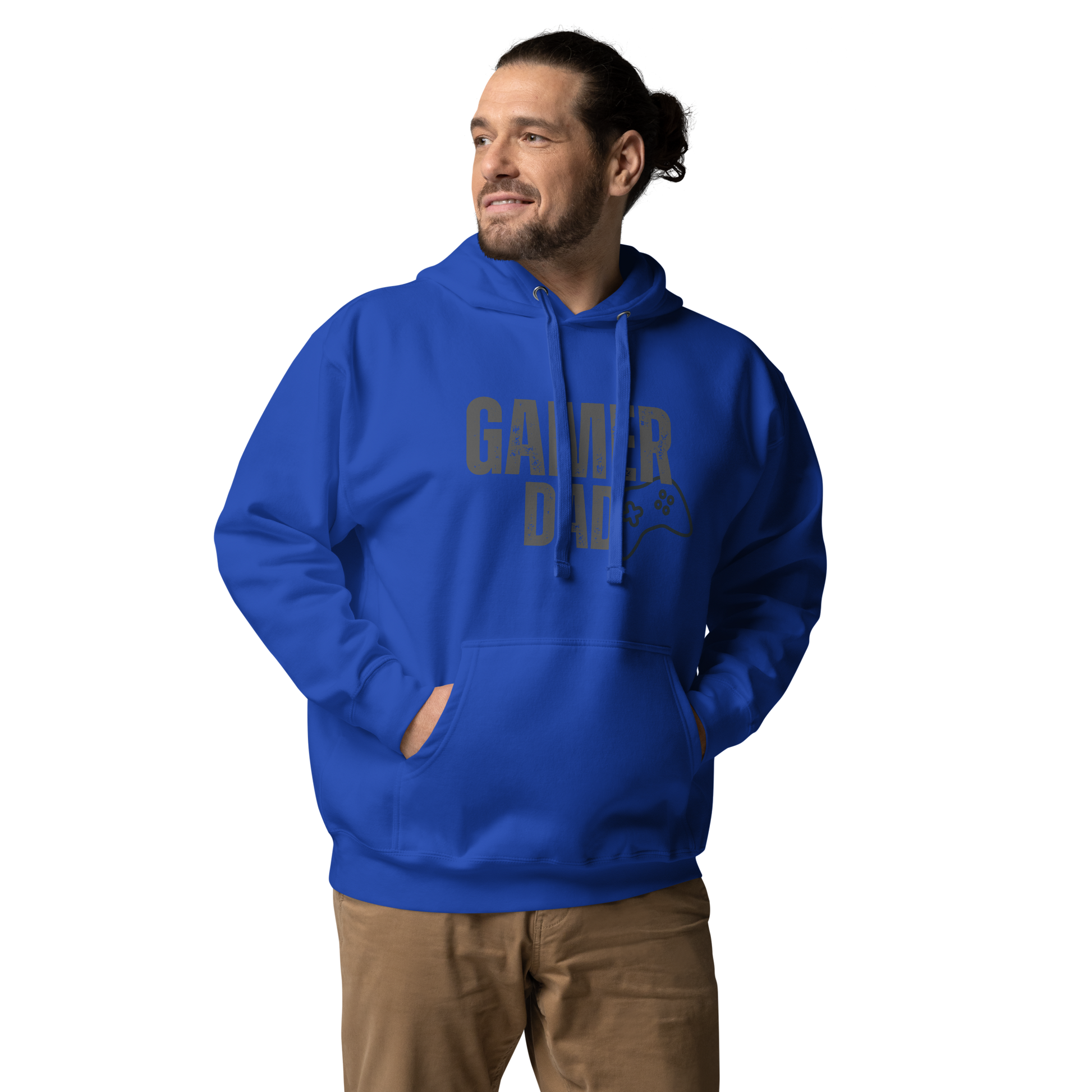 Gamer Dad Logo on team royal- Unisex Hoodie