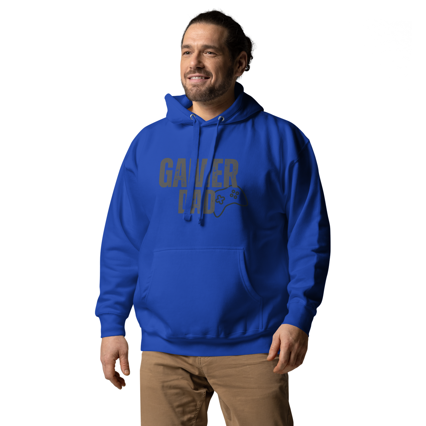 Gamer Dad Logo on team royal- Unisex Hoodie