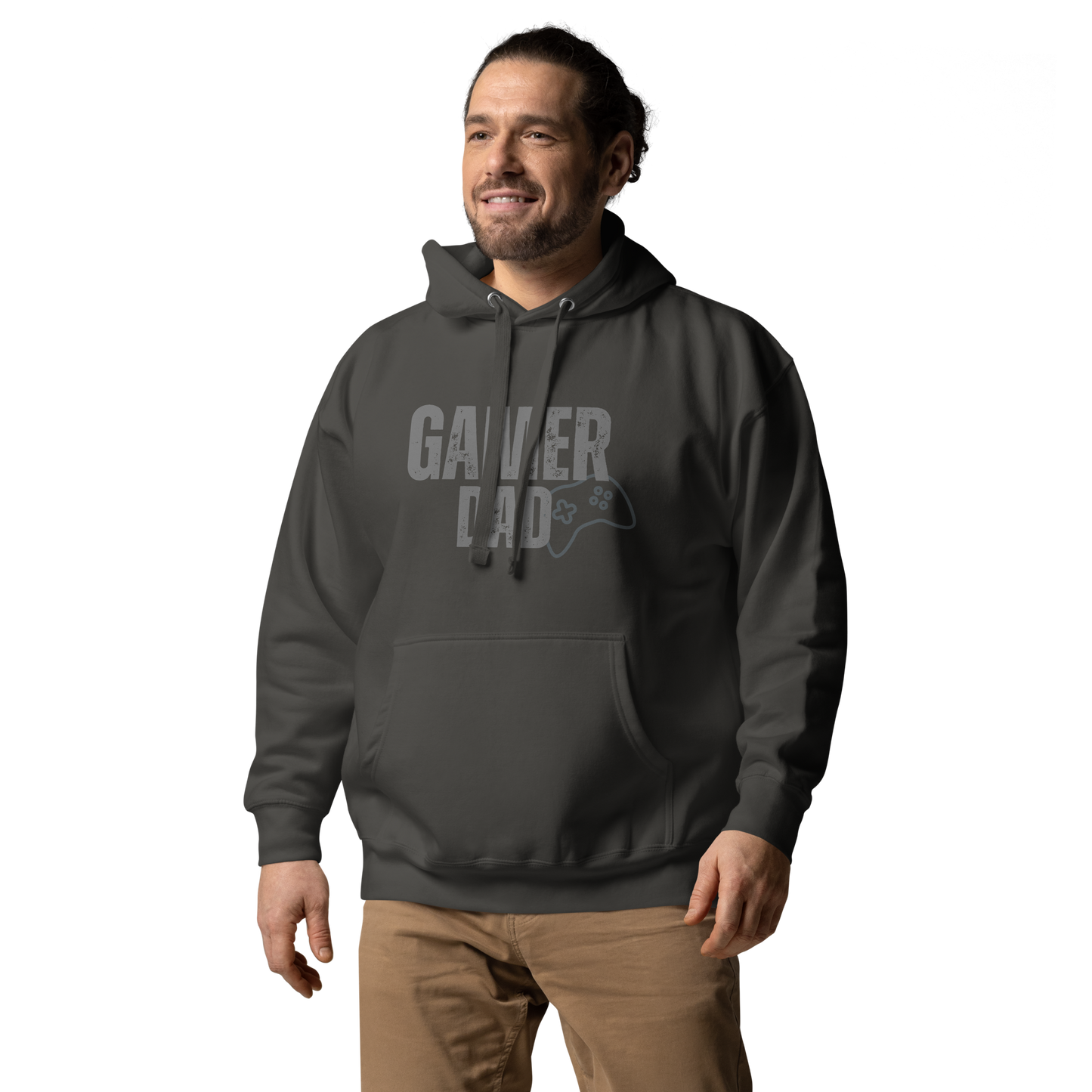 Gamer Dad Logo on black- Unisex Hoodie